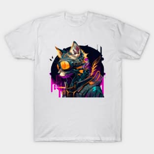 Cyberpunk Cool Cat T-Shirt